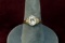 14k Gold Ring w/ Large CZ Stone, Sz. 8.5, 3.8 Grams