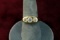 14k Gold Ring w/ 3 CZ Stones, Sz. 8.5, 7.7 Grams