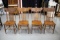 4 Oak Pressed Back Chairs