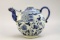 Vintage Chinese Dragon Blue & White Porcelain Tea Pot