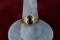 14k Gold Men's Ring w/ Garnet Colored Stone, Sz. 10.5, 5.7 Grams