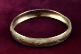 10K Gold Bangle Bracelet, 7.7 Grams