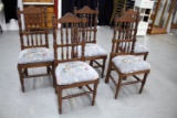 4 Spindle Back Chairs