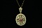 10k Gold Necklace & Pendant w/ Ruby Colored Stone, 3.1 Grams