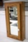 Oak Finished Mirrored Wall Cabinet , 15.5