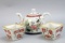 Chinese Famille Rose Tea Pot & Cups