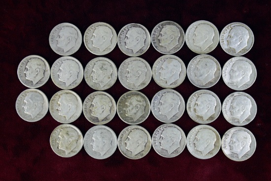 26 various dates/mint Roosevelt Silver Dimes