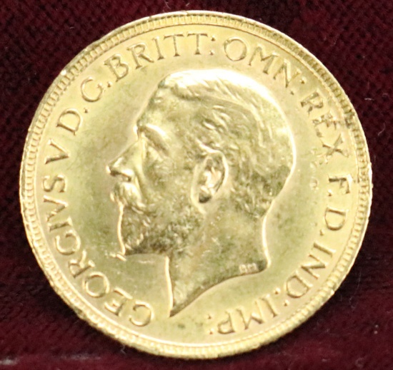 1931 British Gold Sovereign King George V Coin