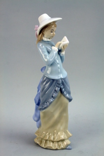 "Girl Reading Book" Porcelain Figurine
