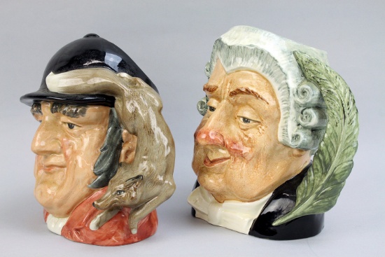 Toby Mugs "Gone Away" & "Lawyer" Royal Doulton, England