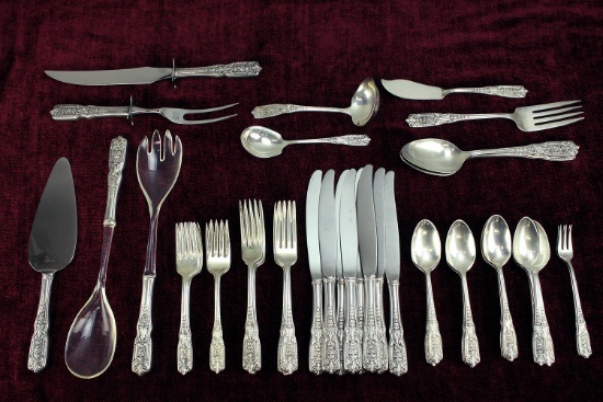 Sterling Silver Flatware Set, 1,764.4 Grams