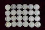 24 various dates/mint Roosevelt Silver Dimes