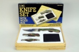 3 Knife Set w/ Wood Box
