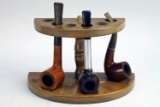 3 Old Pipes w/ Stand