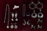 Silver Jewelry: Earrings, Necklace, Ring