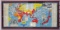 Framed United Air Lines War Map - WWII