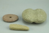 Native American Net Weights & Shaped Stone