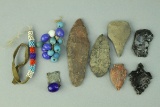 Native American Arrow Head, Drill,  Pieces, Beads