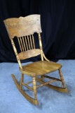 Pressed Back Rocking Chair