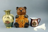 Bear Cookie Jar, Creamer & Vase