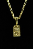 14k Gold Charm Pendant Box, 6.3 Grams