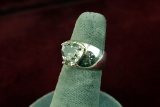 Silver Ring w/ Trapezoid Shaped Stone, Sz. 5