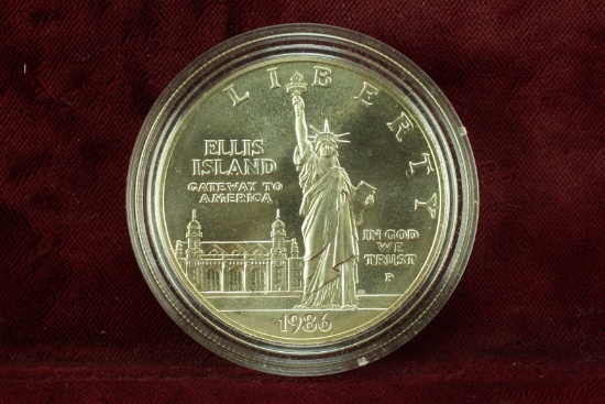 1986-P Ellis Island Statue of Liberty Silver Coin