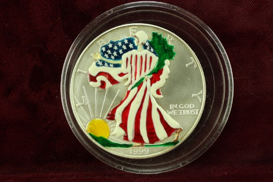 1999 American Silver Eagle Colorized, 1oz Fine Silver