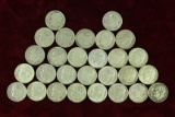 28 Roosevelt Silver Dimes; various dates/mints