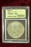 1934-D Peace Silver Dollar; MS64 by USCG