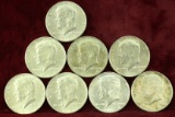 8 - 1964 Kennedy 90% Silver Half Dollars