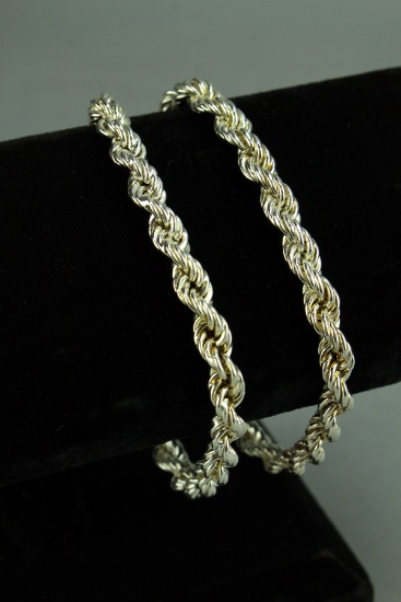 Sterling Silver Braided Bracelets