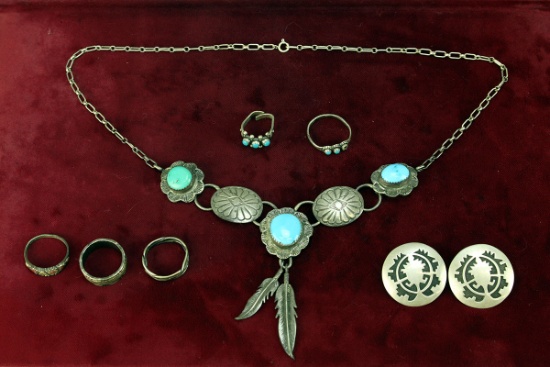 Silver Southwest Pendant - Necklace, Rings, Earrings