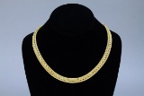 14k Gold Braided Necklace, 19.8 Grams