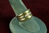 14k Gold Ring - Band, Sz. 9, 5.4 Grams