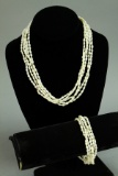 Seed Pearl Necklace & Bracelet