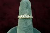 14k Gold Ring CZs, Sz. 5, 2.5 Grams