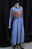 Annette Funicello Denim Dress w/ Leather Fringe,  Ca. 1993