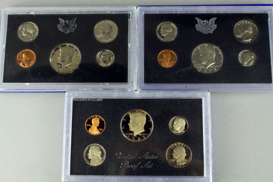 3 US Mint Proof Sets; 1971,1972,1983