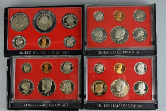 4 US Mint Proof Sets; 1979,1980,1981,1982