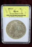 1921-S Morgan Silver Dollar,  WCG MS-66