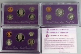 3 US Mint Proof Sets; 1990,1991,1992
