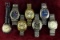 Assorted Old Watches: Benrus, Seiko, Waltham, Favre-Leuba