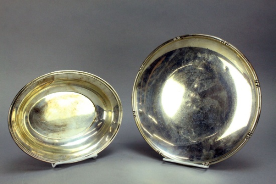 2 Sterling Silver Bowls, 652.4 Grams