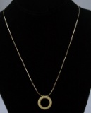 14k Gold Pendant w/ Diamonds - 14k Chain, 6.5 Grams