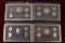 4 U.S. Mint Proof Sets - 1984,1988,1989,1990