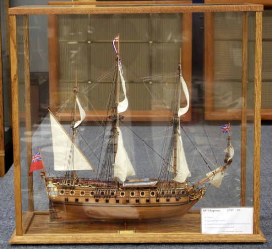 Charity Item ~ Handcrafted Model Ship HMS Neptune 1797 UK by Brian Leslie