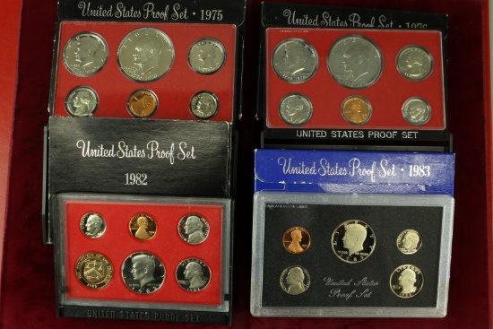 4 U.S. Mint Proof Sets - 1975,1976,1982,1983