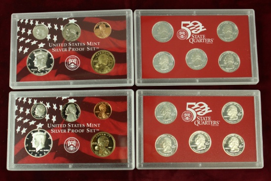 2 U.S. Mint Silver Proof Sets - 2001 & 2002