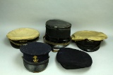 Assorted Navy & Militia Style Caps